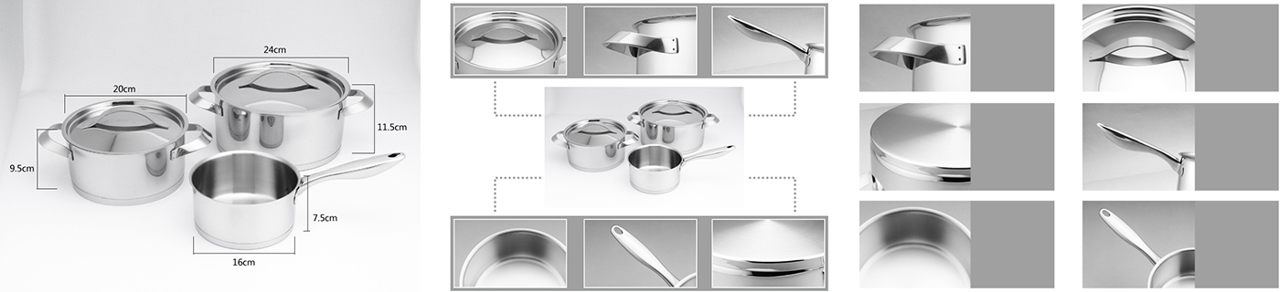 Modern Stainless Steel Cookware Set