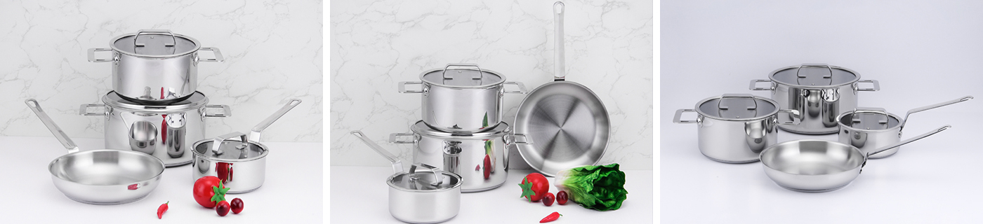 Stainless Steel Dishwasher Oven Safe Professional Cookware Set