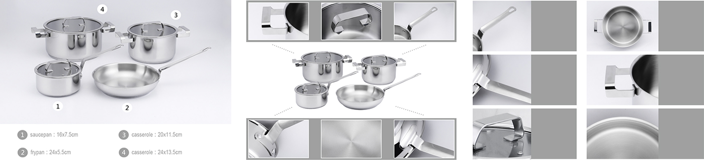 18/8 Stainless Steel Cookware Set