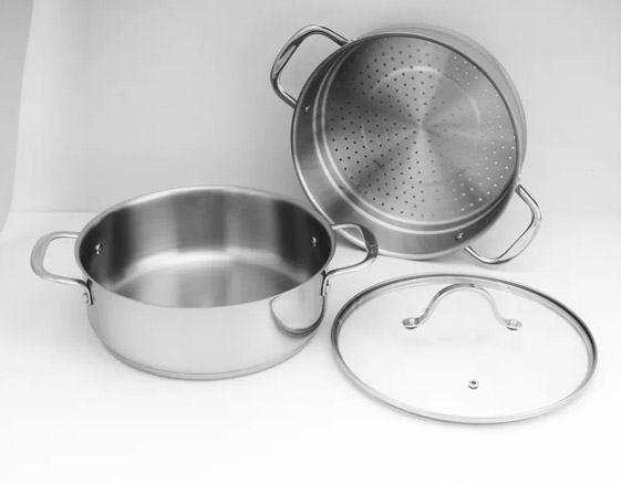 Stainless Steel 3 Piece Steamer Cookware Set