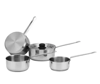 Nesting 3 Pcs Cookware Set with Universal Lid
