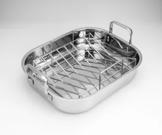 Stainless Steel Roaster Tray Cookware with SS Rack