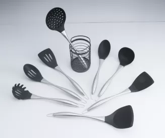 Silicon Kitchen Tools Set with Stainless steel  handle
