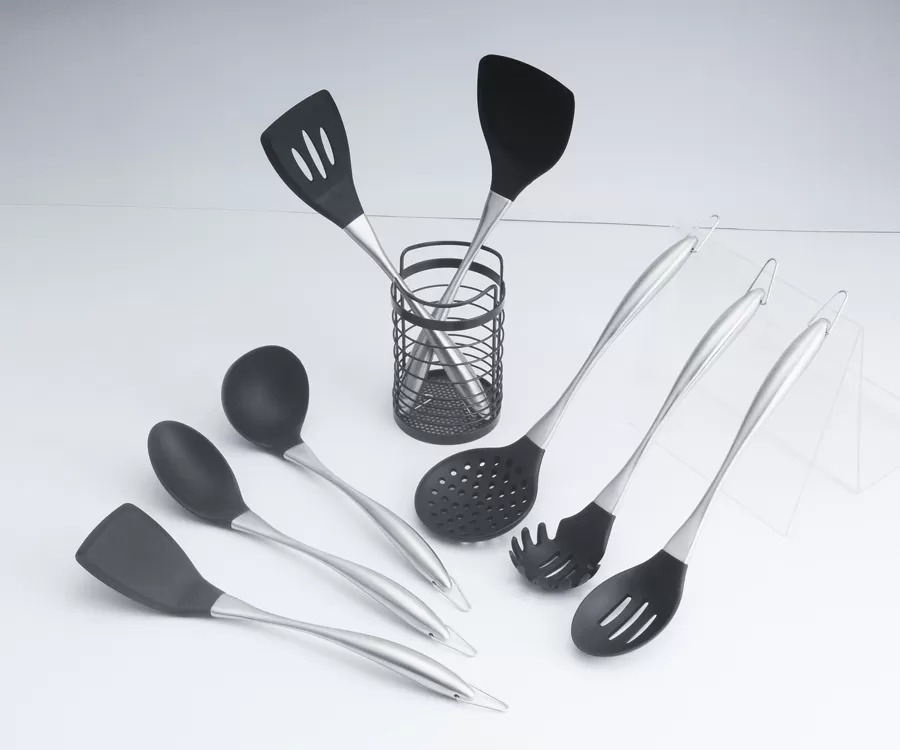 Silicon Kitchen Tools Set with Stainless steel  handle