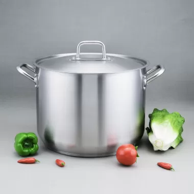 Big Stainless Steel Stockpot with Induction Base