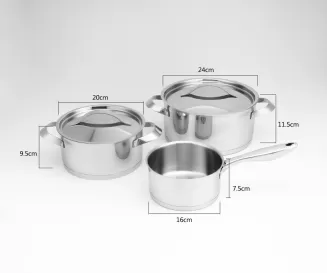 Modern Stainless Steel Cookware Set